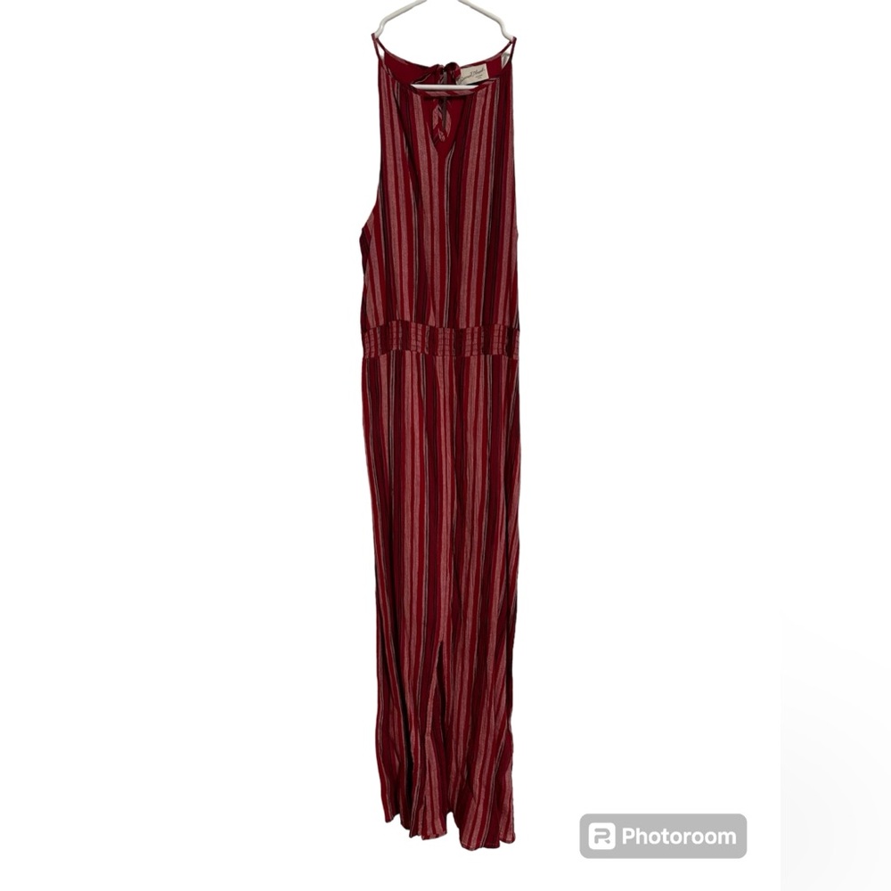 Red Striped Halter Top Sun Dress